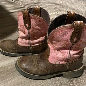 Justin Pink Cowboy Boots 8.5